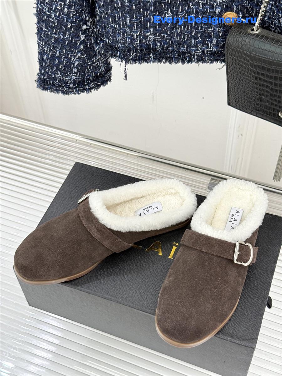 Alaia Chrystie Shearling Mule