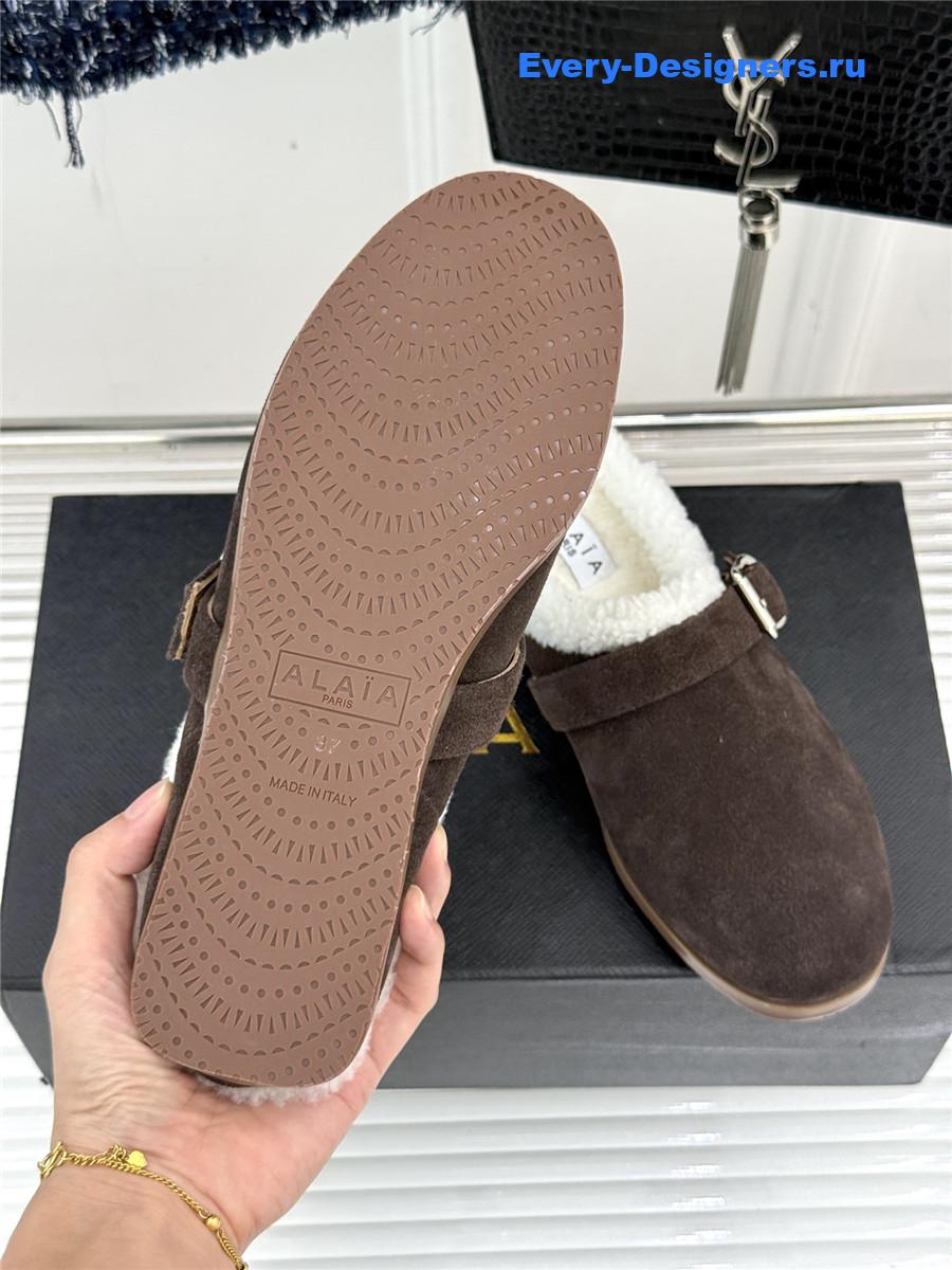 Alaia Chrystie Shearling Mule