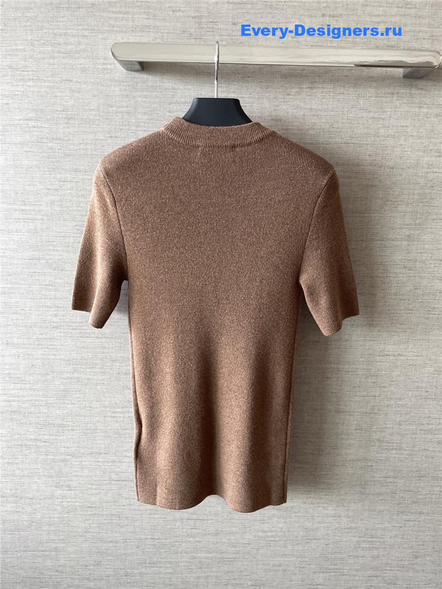 Pra*a anchor-detail ribbed knit sweater