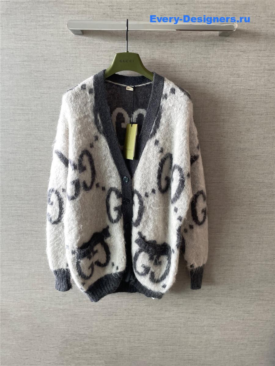 Gvc*1 reversible gg mohair cardigan