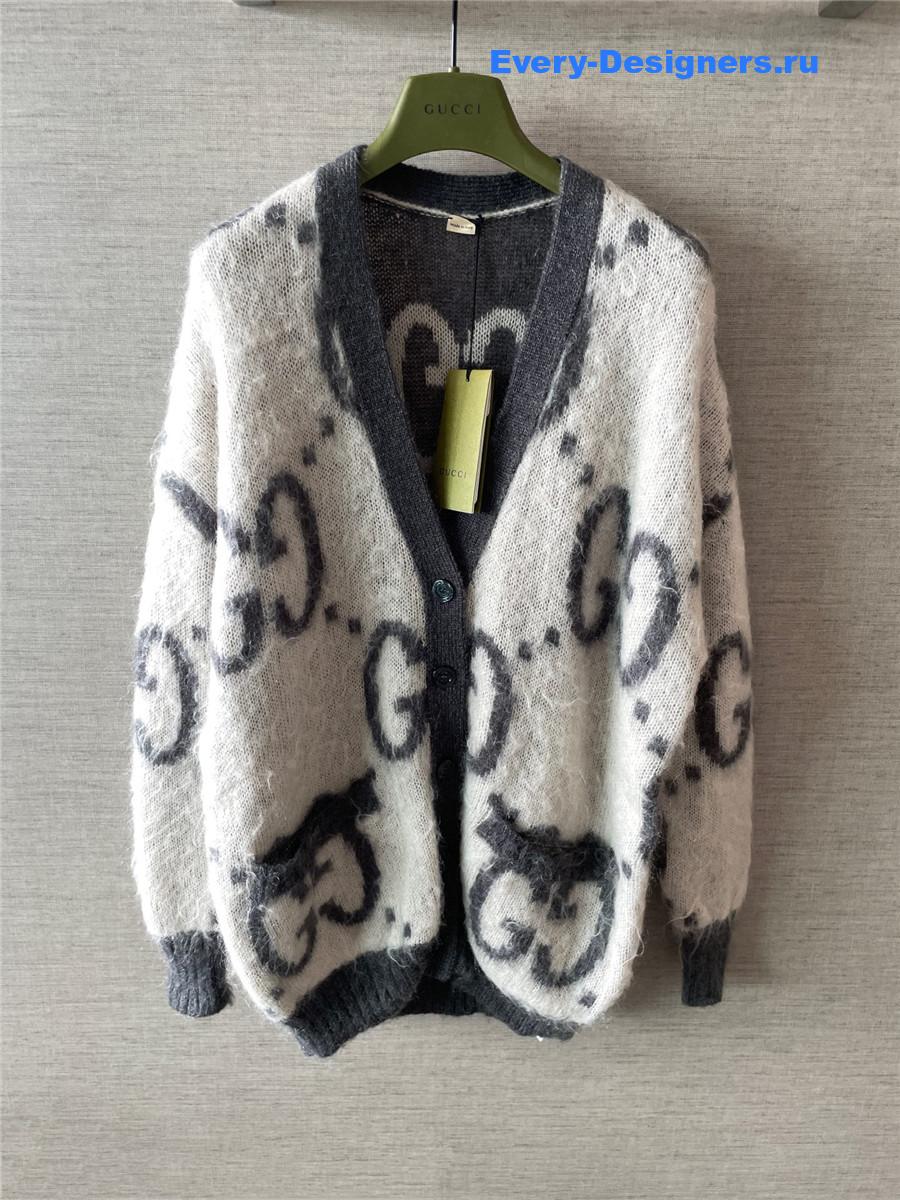 Gvc*1 reversible gg mohair cardigan