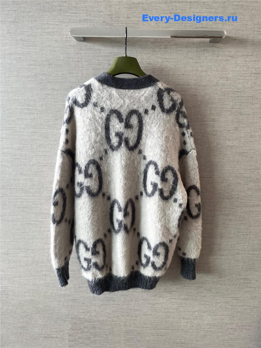 Gvc*1 reversible gg mohair cardigan