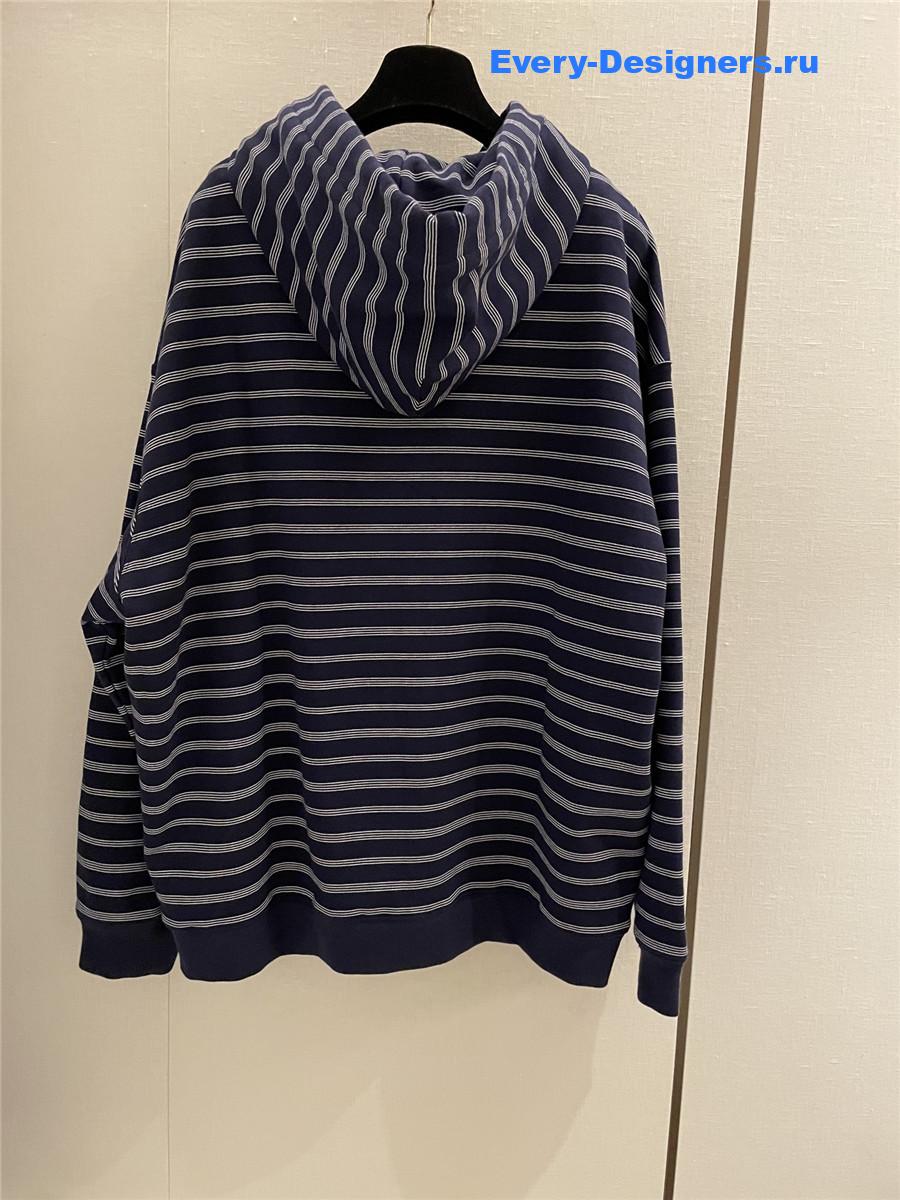 Miu Miu Blue Hooded Zip-up Sweatshirt