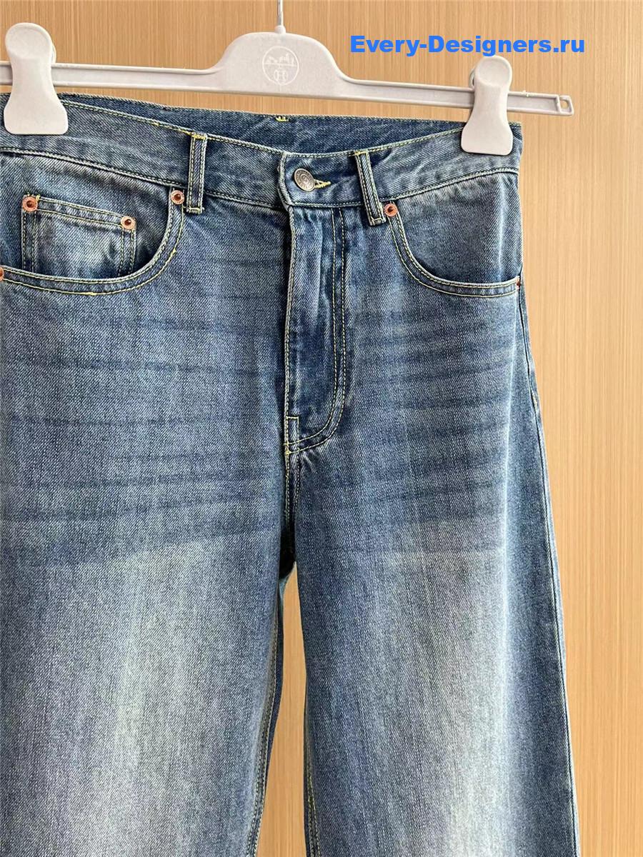 Va1e*ntin0 straight loose lightweight jeans