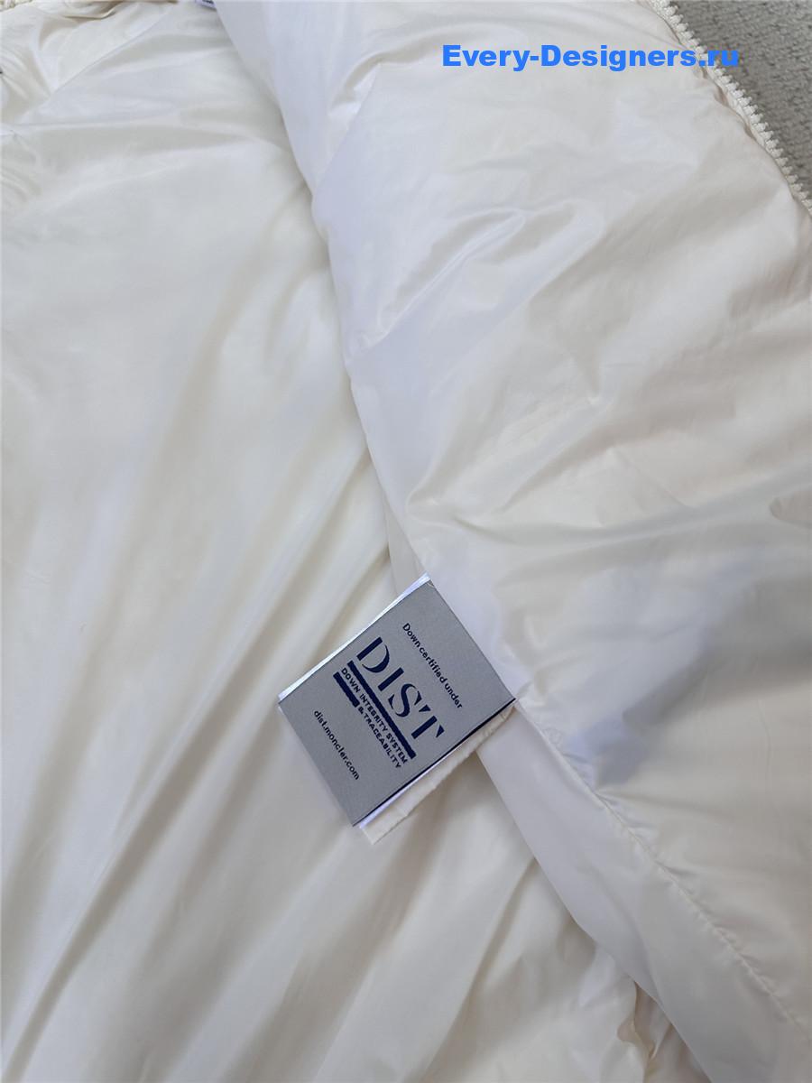 Moncler White Faux Fur Cardigan