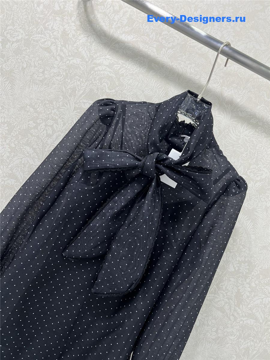 Zimm Polka Dot Ribbon Dress