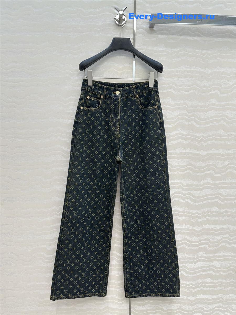 l0vis Vvtt0n monogram blue straight jeans