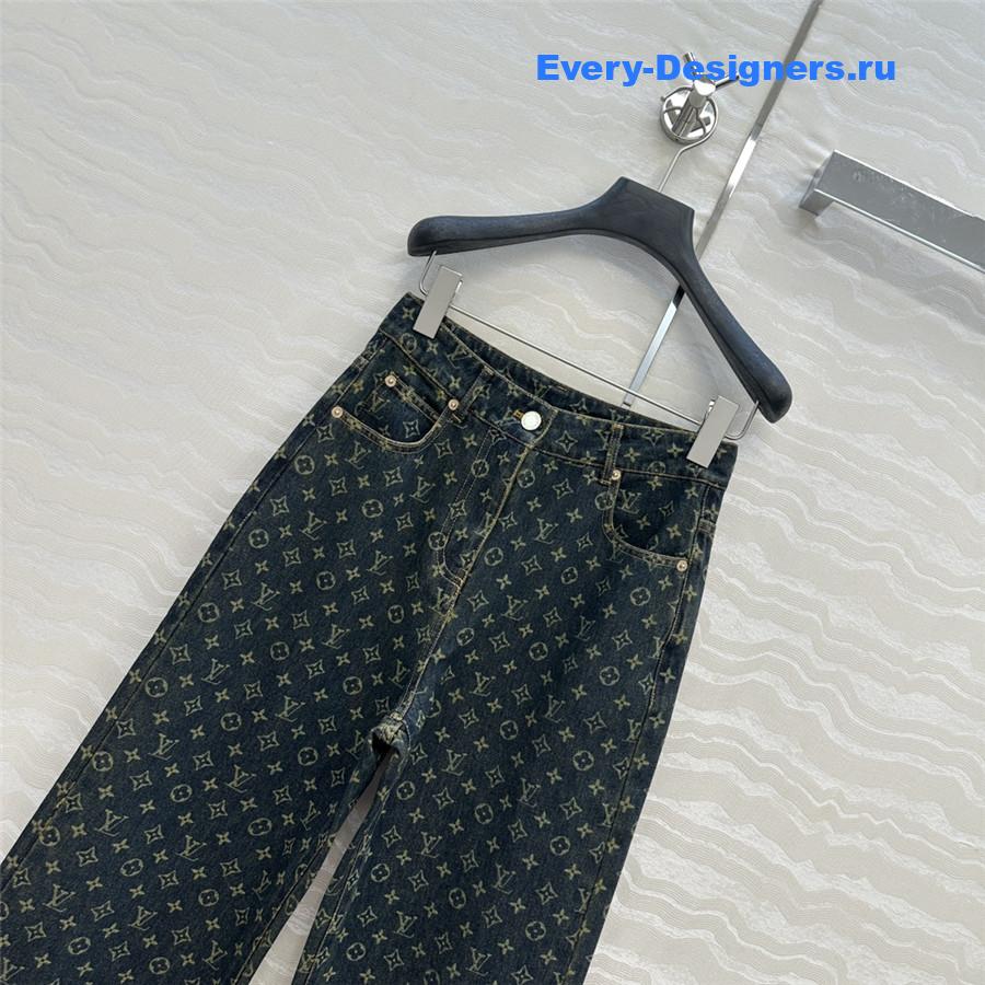 l0vis Vvtt0n monogram blue straight jeans