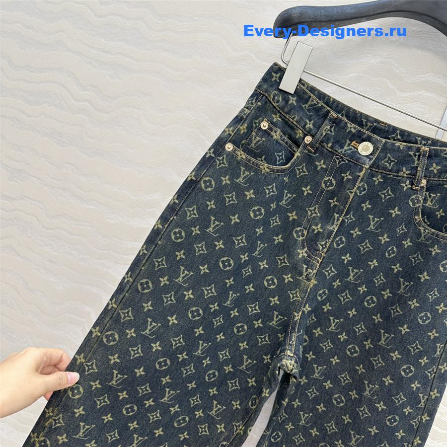 l0vis Vvtt0n monogram blue straight jeans