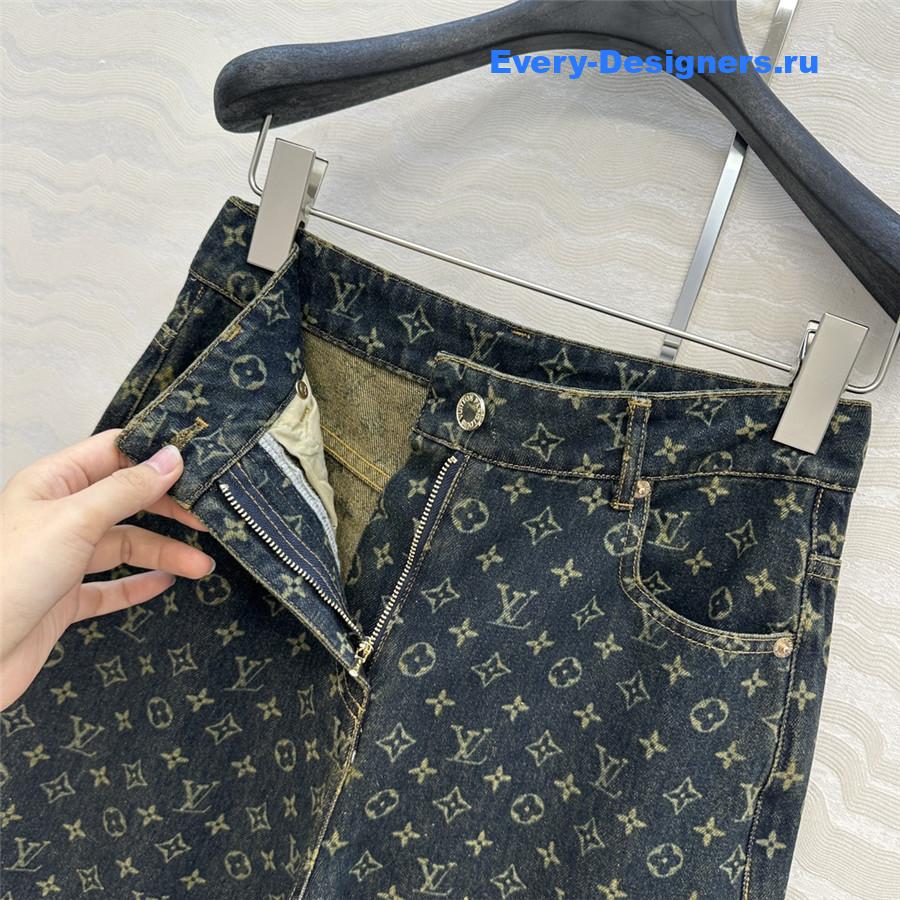 l0vis Vvtt0n monogram blue straight jeans