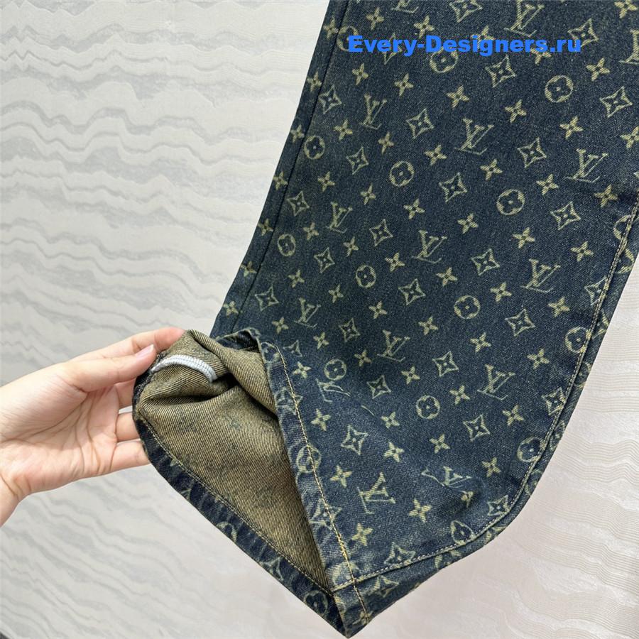 l0vis Vvtt0n monogram blue straight jeans