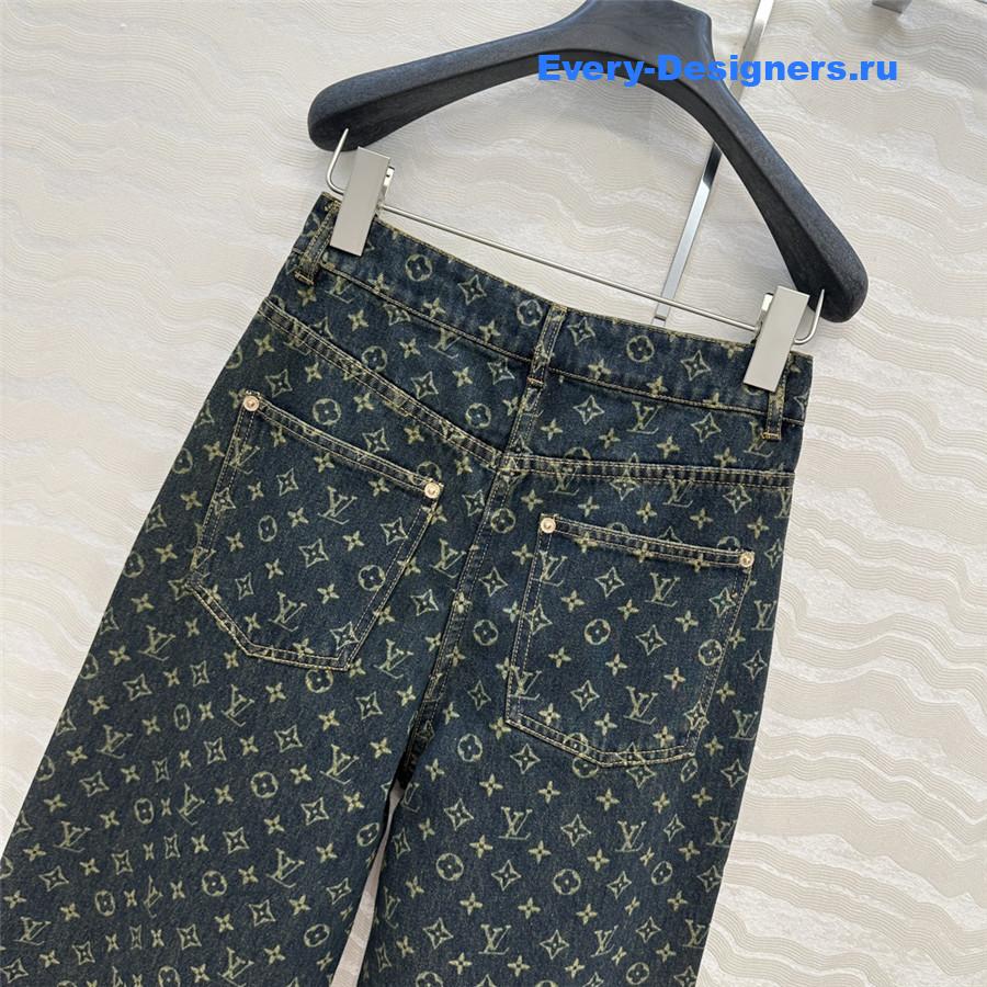 l0vis Vvtt0n monogram blue straight jeans