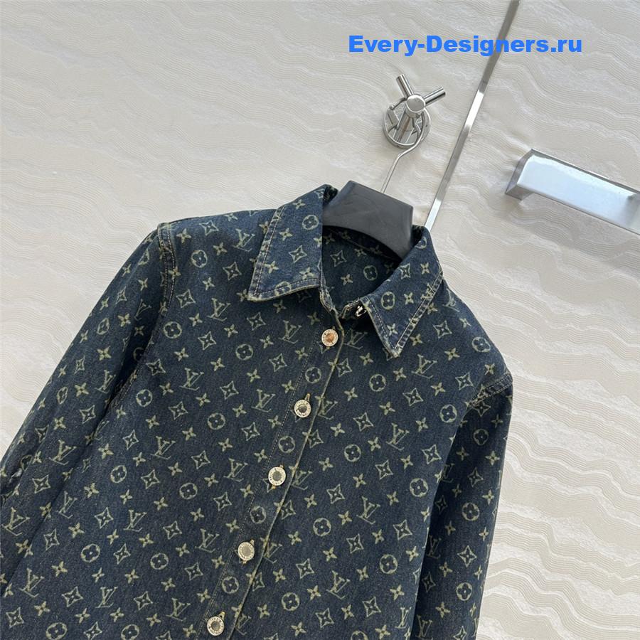l0vis Vvtt0n monogram denim shirt jacket