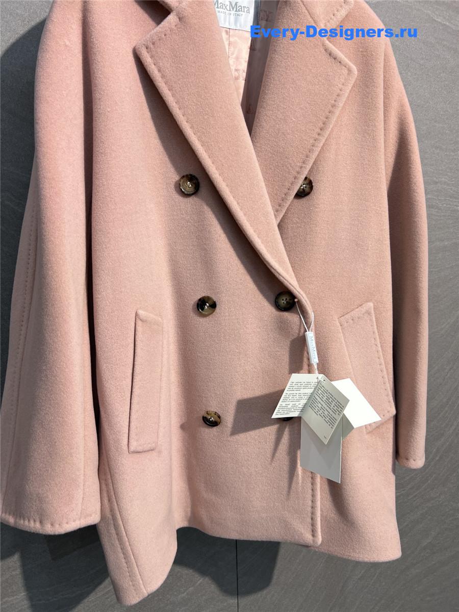 Max Mara Pink Cashmere Rebus Coat