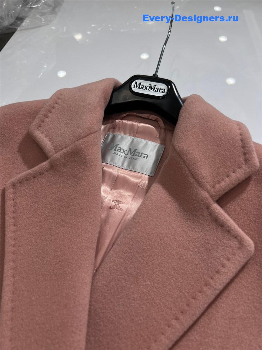 Max Mara Pink Cashmere Rebus Coat