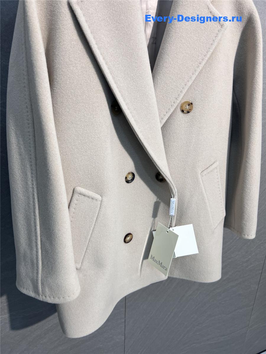 Max Mara Beige Cashmere Rebus Coat