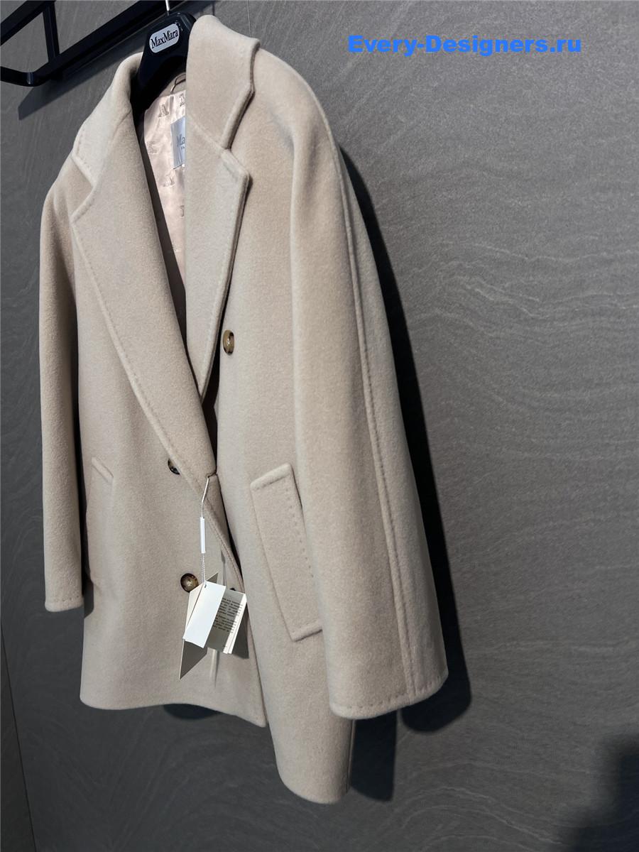 Max Mara Beige Cashmere Rebus Coat