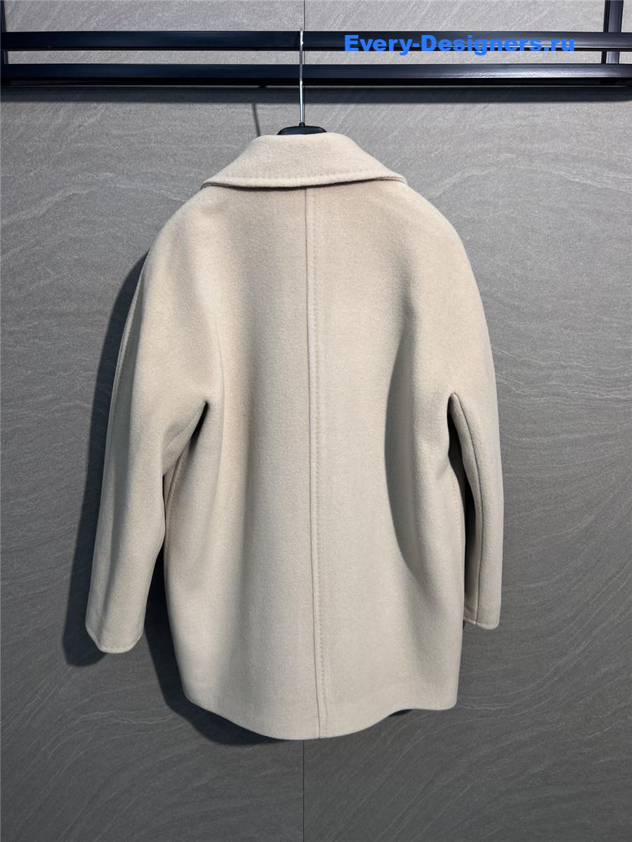 Max Mara Beige Cashmere Rebus Coat