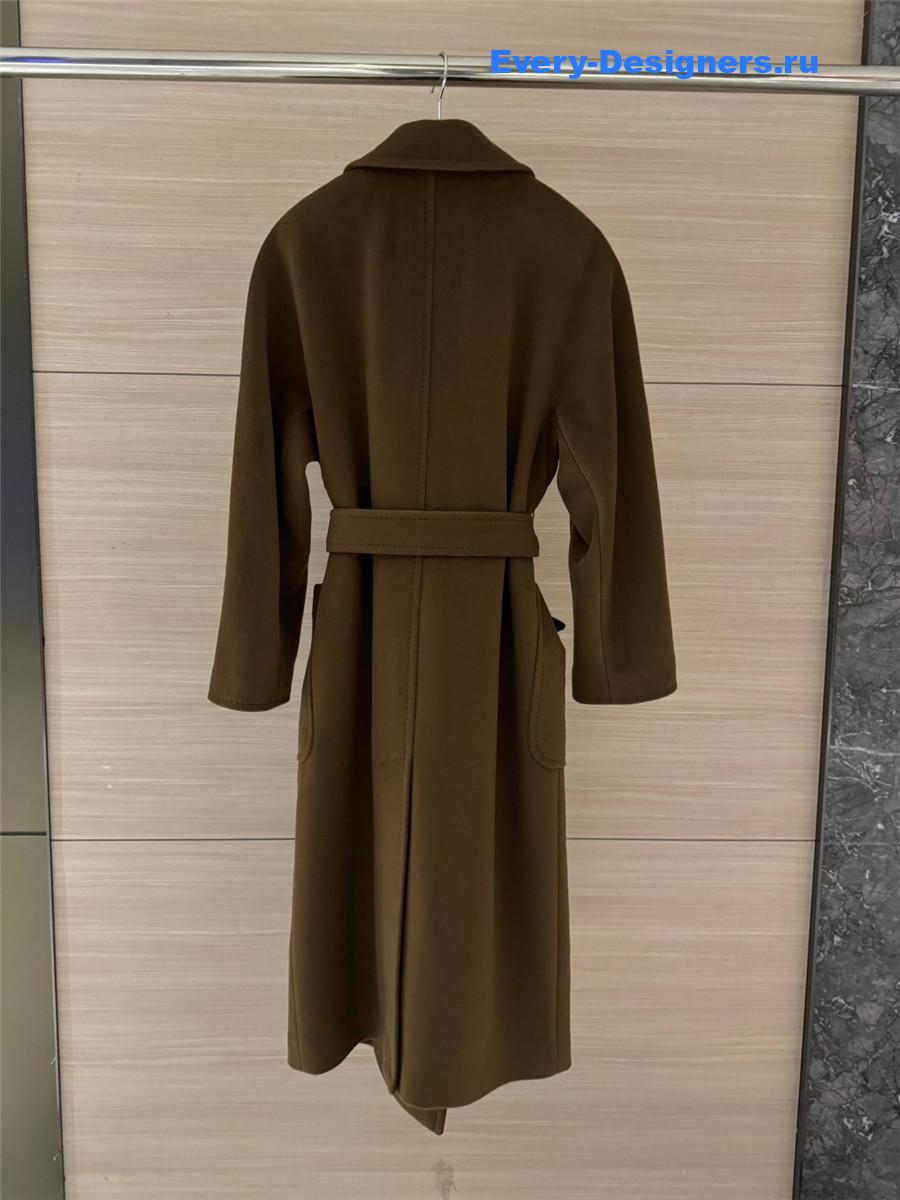 Max Mara Brown Belted Long Coat