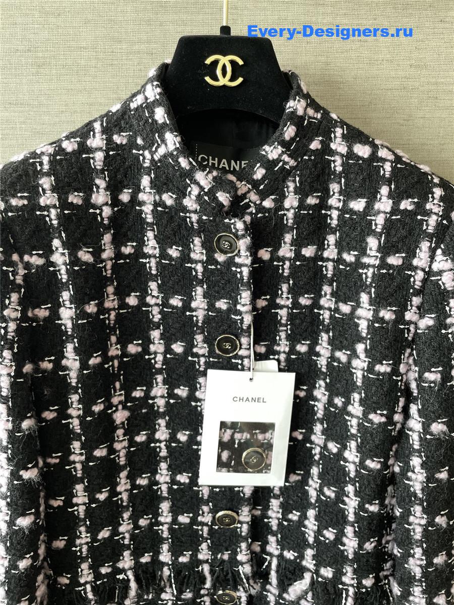 Ch**el pink check tweed dress jacket
