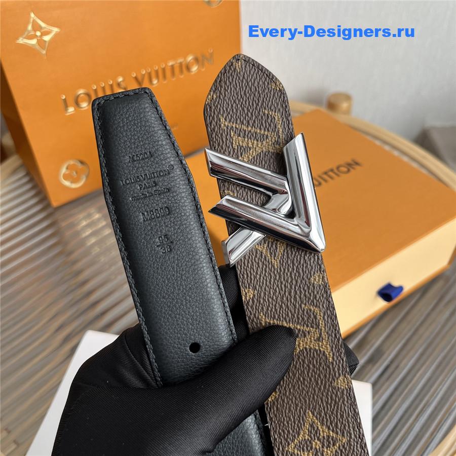 l0vis Vvtt0n silver buckle monogram reversible belt