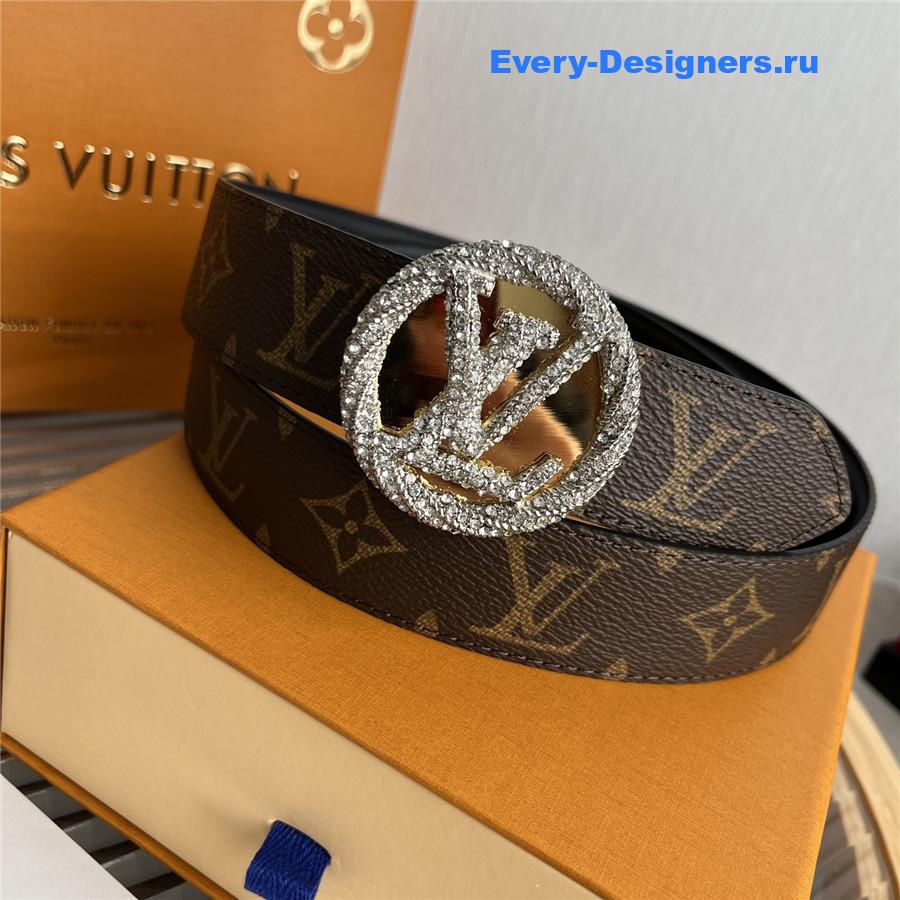 l0vis vvtt0n monogram reversible belt with D1am0nd buckle