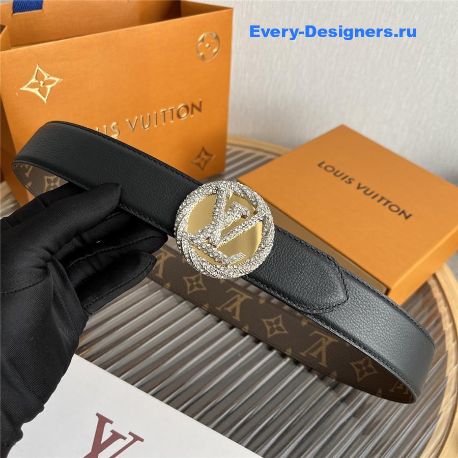 l0vis vvtt0n monogram reversible belt with D1am0nd buckle