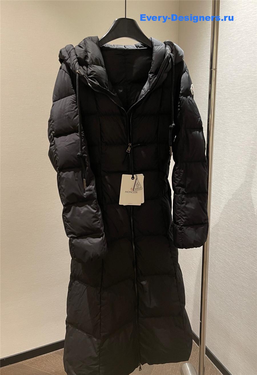 Moncler Black Faucon Long Down Jacket
