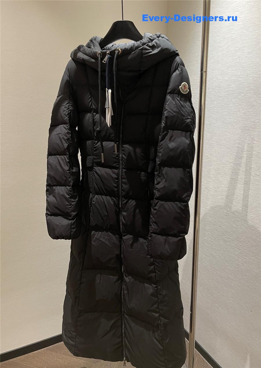 Moncler Black Faucon Long Down Jacket