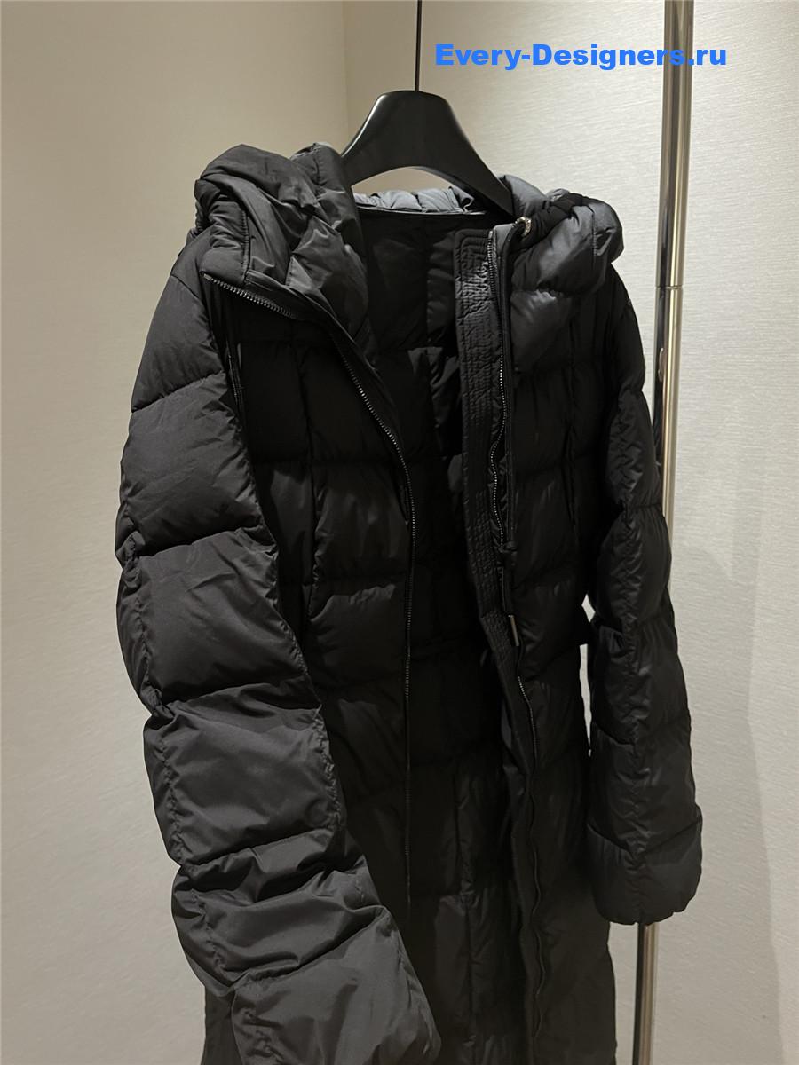 Moncler Black Faucon Long Down Jacket
