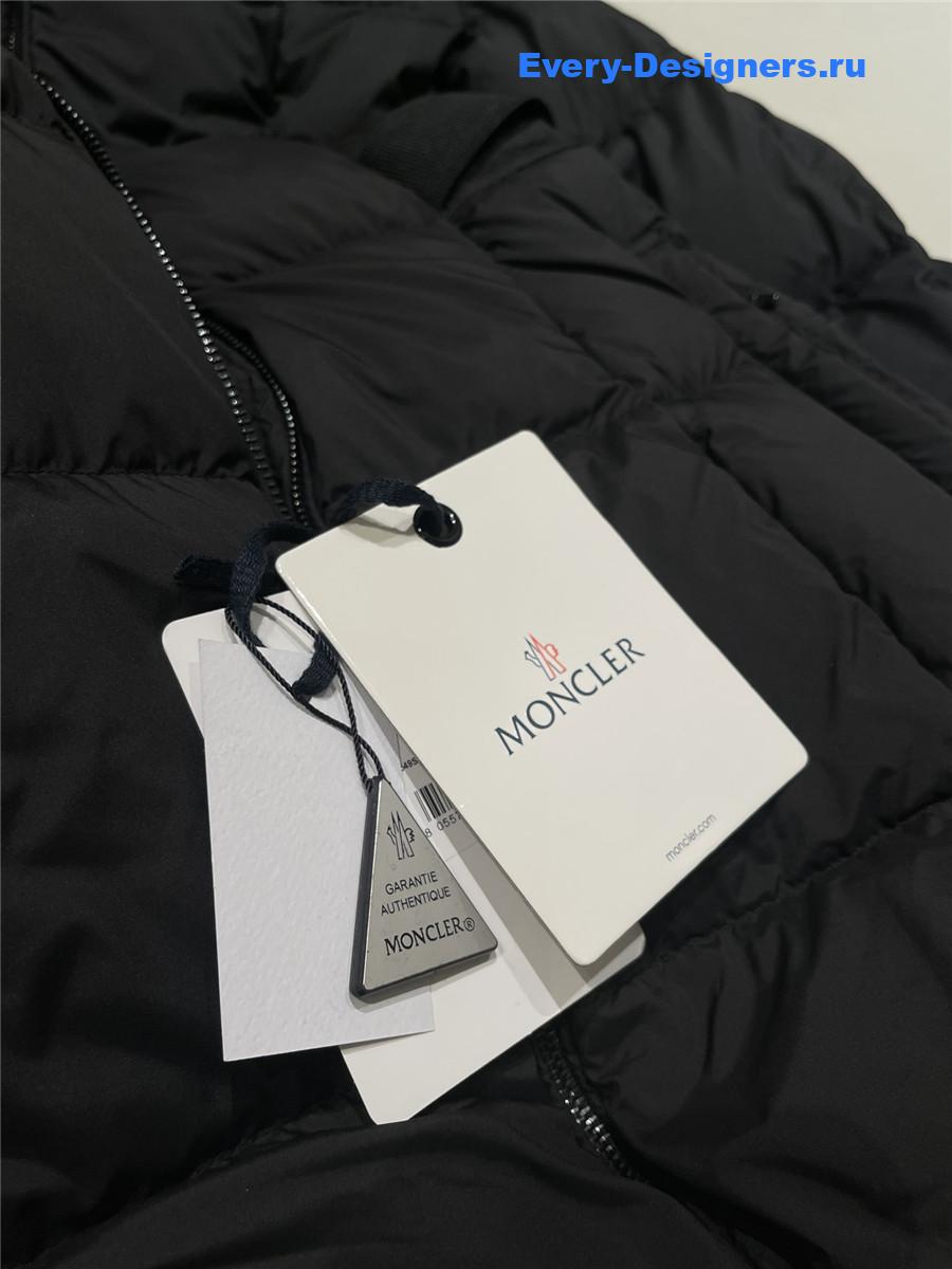 Moncler Black Faucon Long Down Jacket
