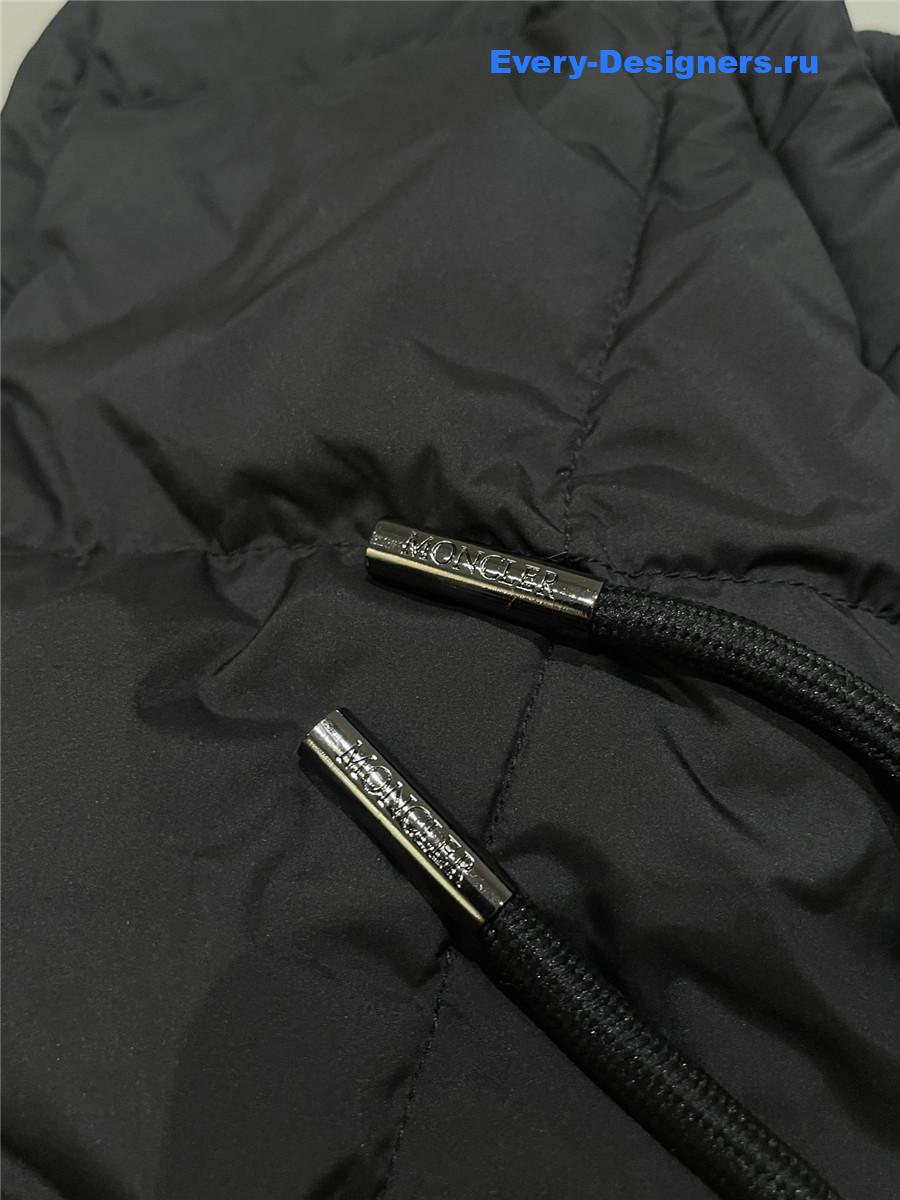 Moncler Black Faucon Long Down Jacket