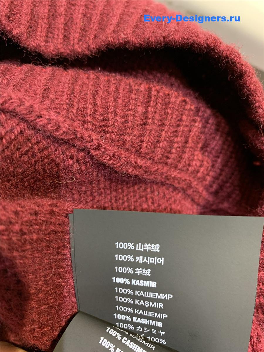 Pra*a burgundy cashmere plain cardigan