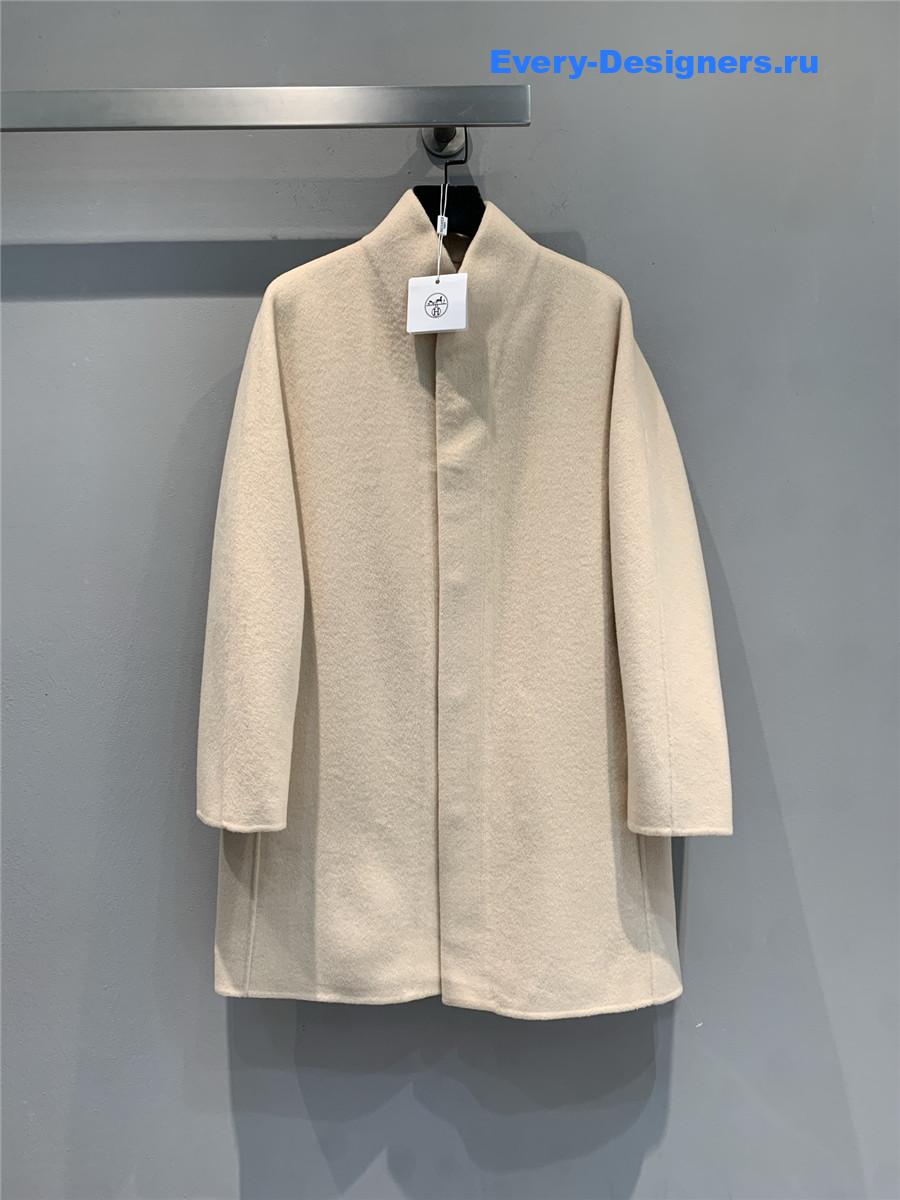 H**me5 double baby cashmere single-breasted coat