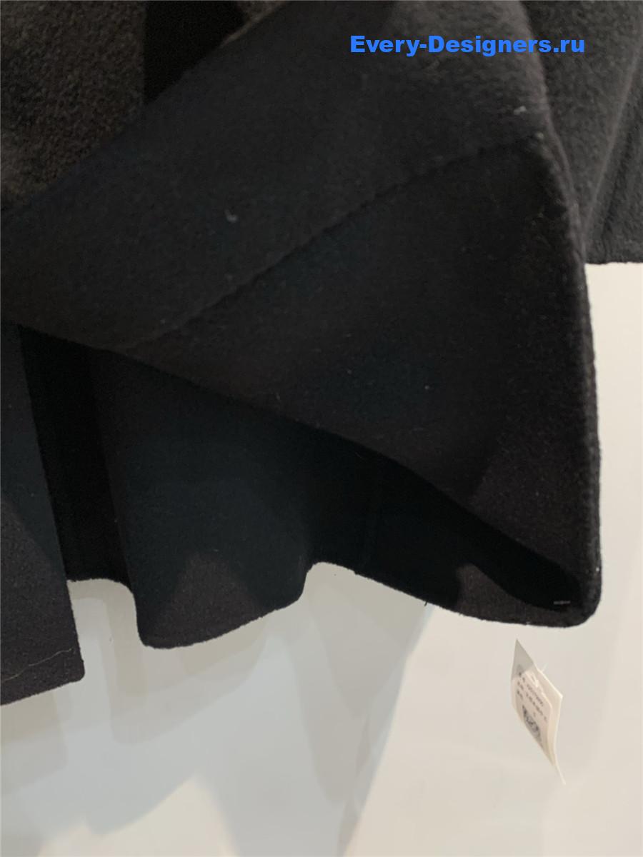 H**me5 black double baby cashmere single-breasted coat