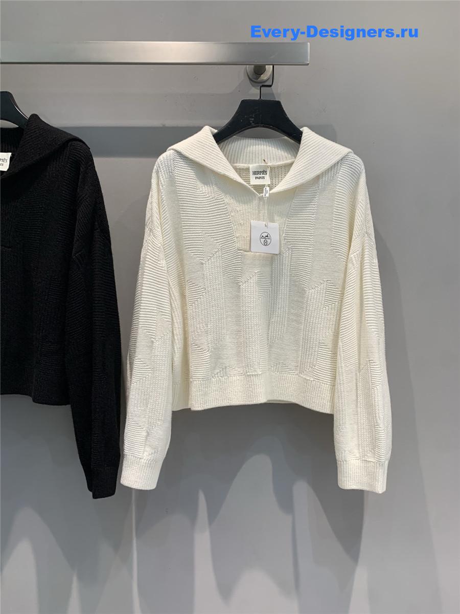 H**me5 cream wool cashmere sweater