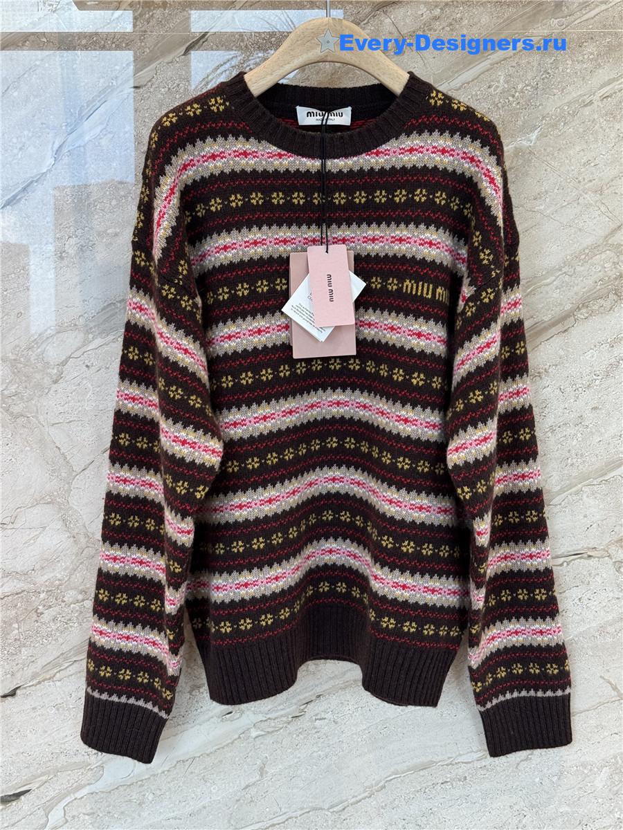 Miu Miu Striped Wool Sweater