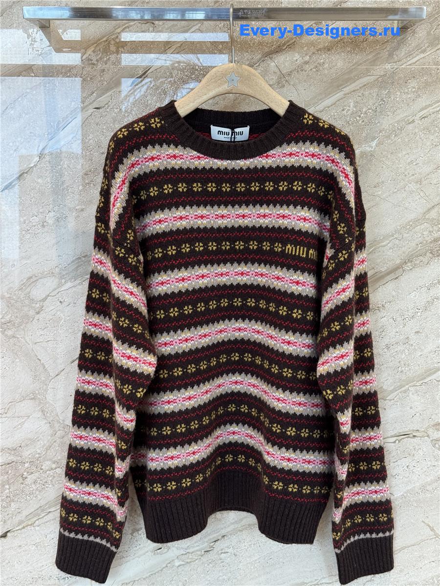 Miu Miu Striped Wool Sweater