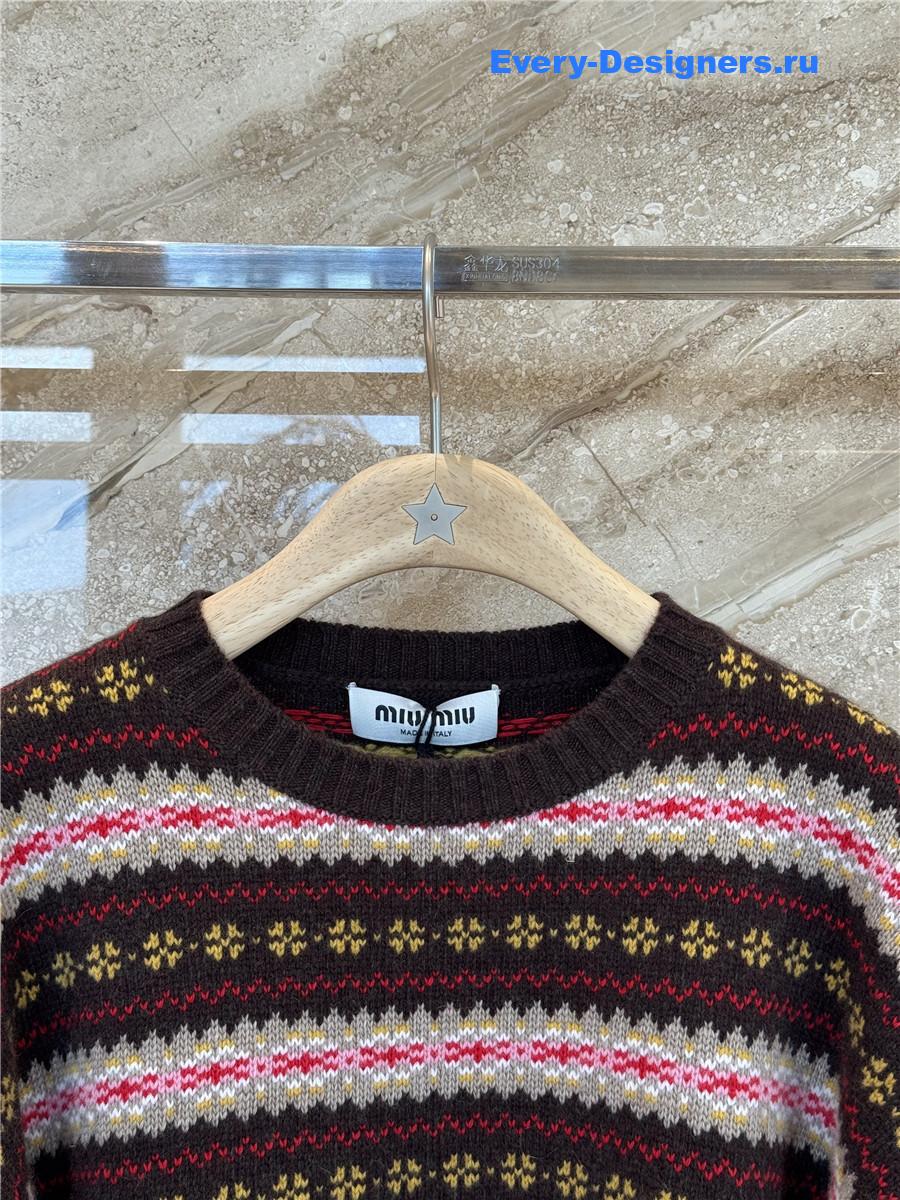 Miu Miu Striped Wool Sweater