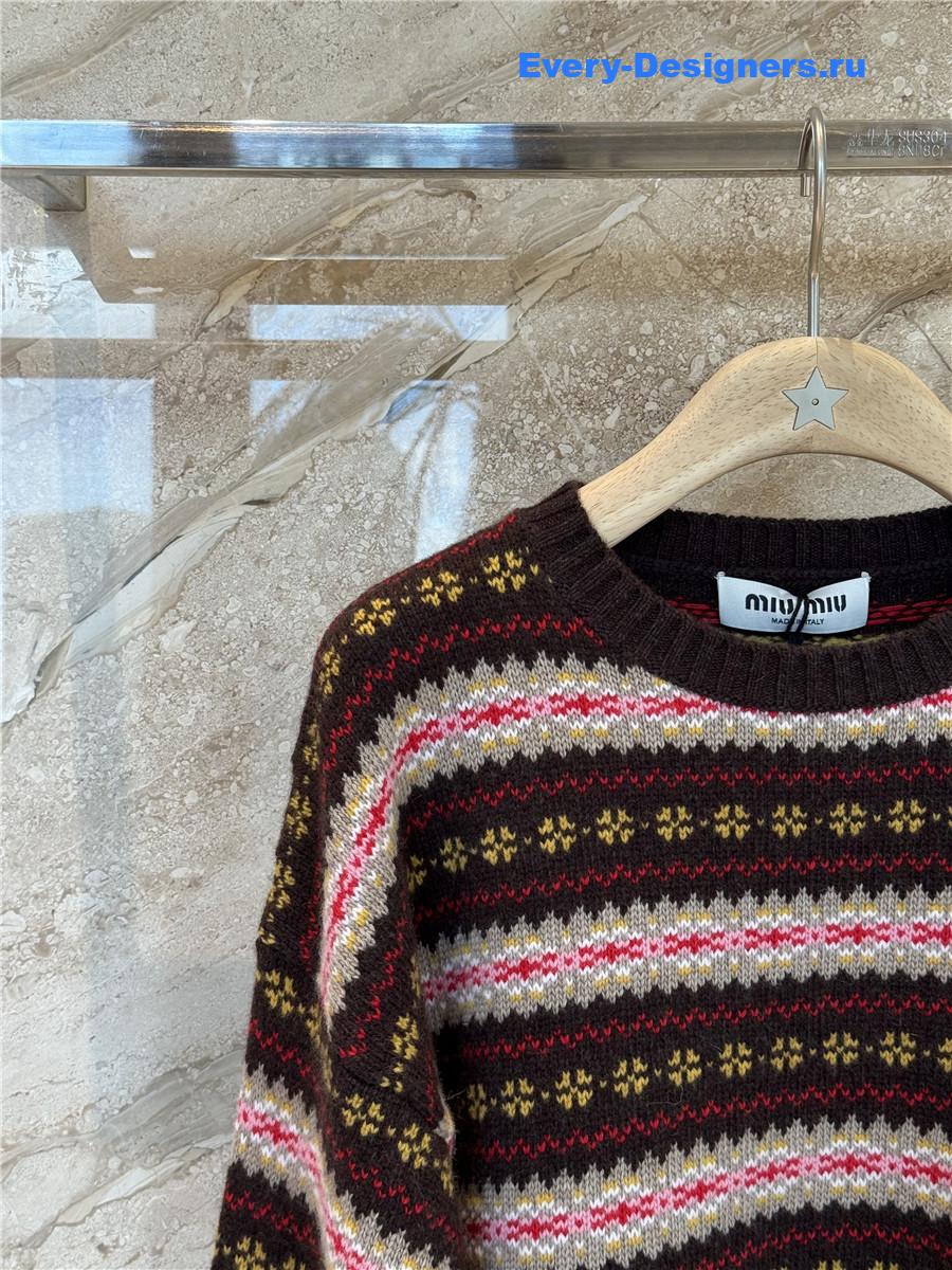 Miu Miu Striped Wool Sweater