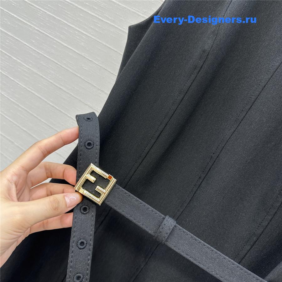 F**di black wool dress