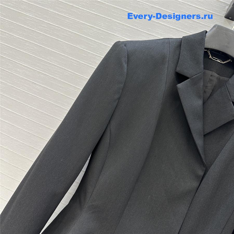 F**di black wool blazer