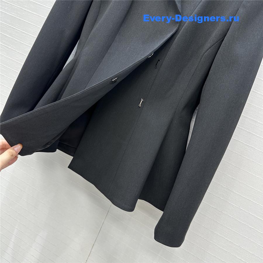 F**di black wool blazer