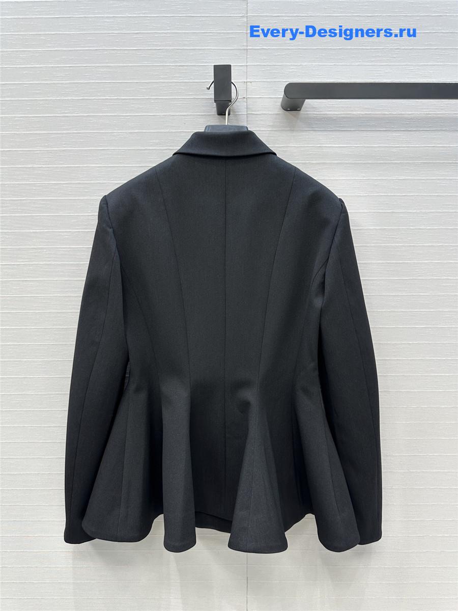 F**di black wool blazer