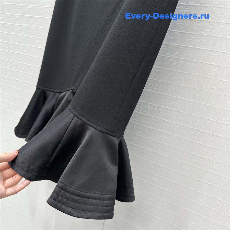 F**di black ruffled midi skirt