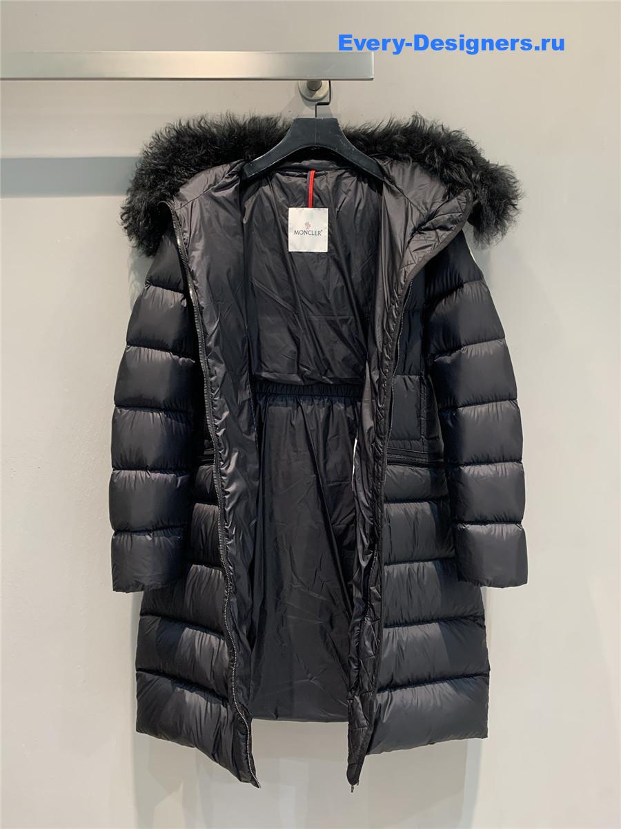 Moncler Black Boedic Hooded Long Down Jacket