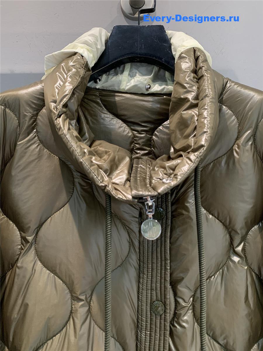 Moncler Olive Green Lombi Hooded Down Jacket