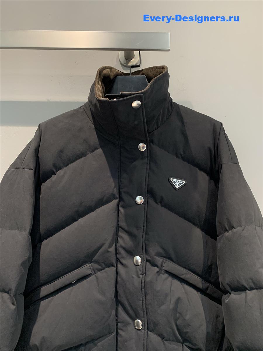 Pra*a triangle-logo technical shell jacket