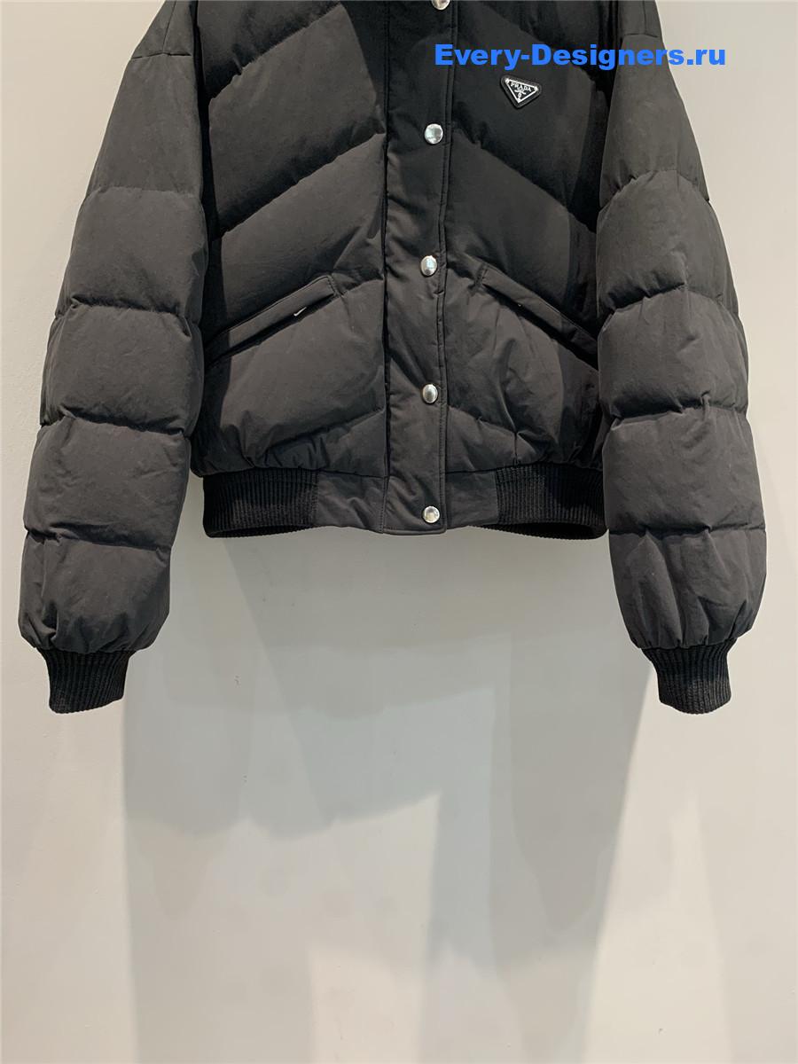 Pra*a triangle-logo technical shell jacket