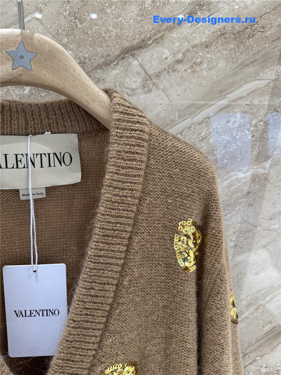Va1e*ntin0 garavani chevron lurex sweater
